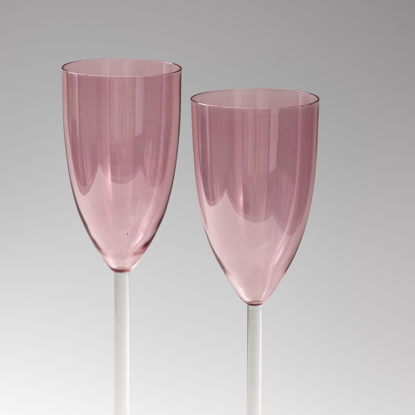 Glasses of the Kalinin glass factory, 70s. Vintage (pink, tall)