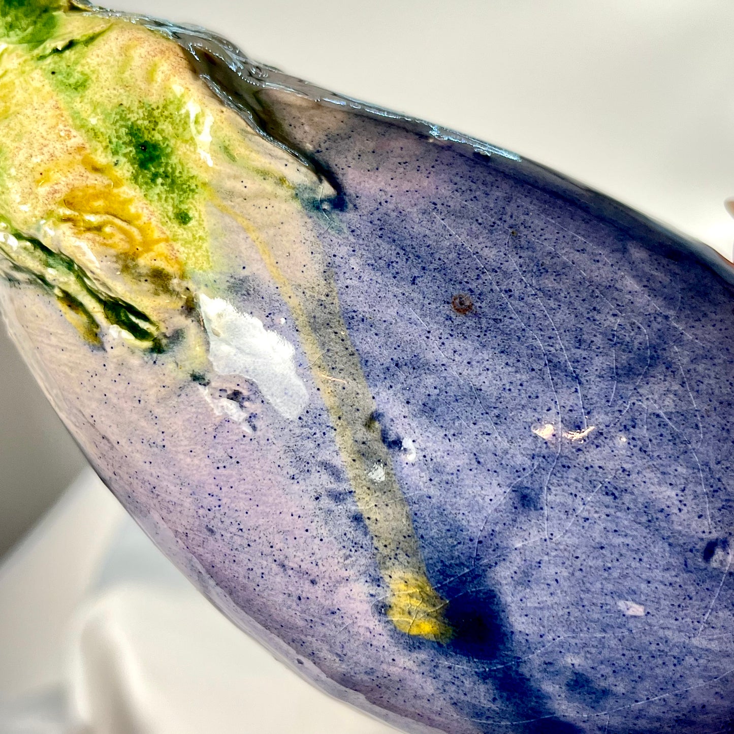 Eggplant in glaze figurine