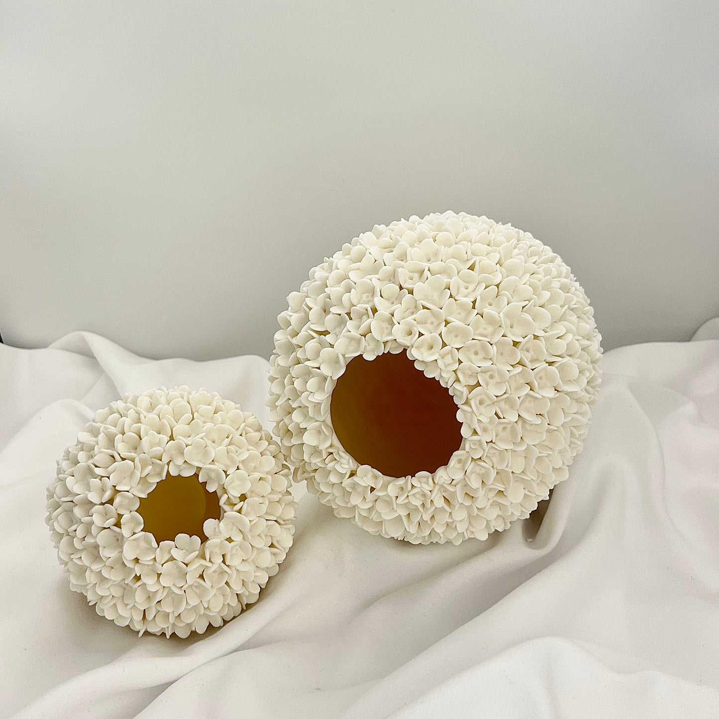 Small porcelain vase with flowers