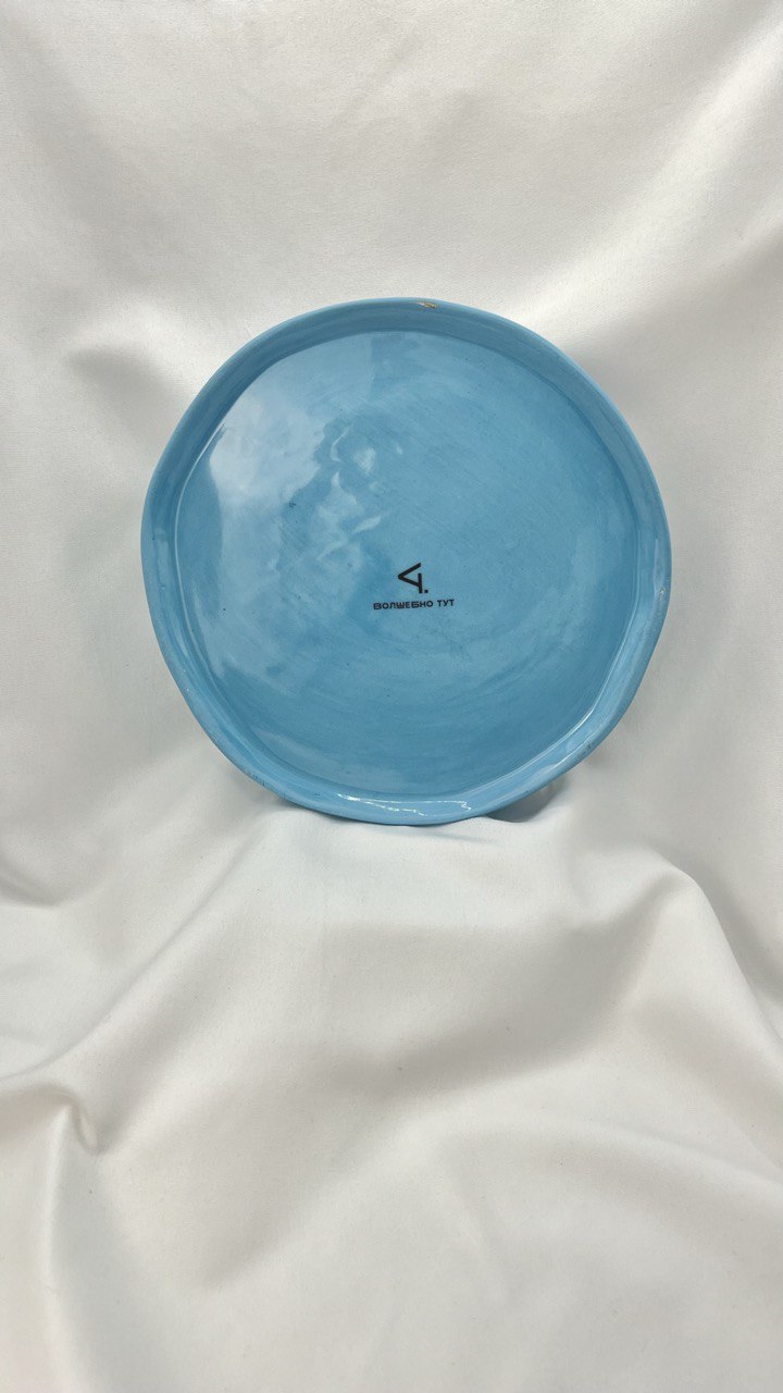 Coloured porcelain plates