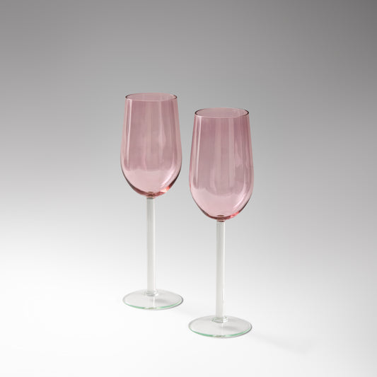 Glasses of the Kalinin glass factory, 70s (pink, straight)