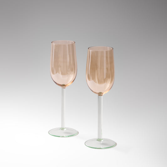 Glasses of the Kalinin glass factory, 70s. Vintage (honey)