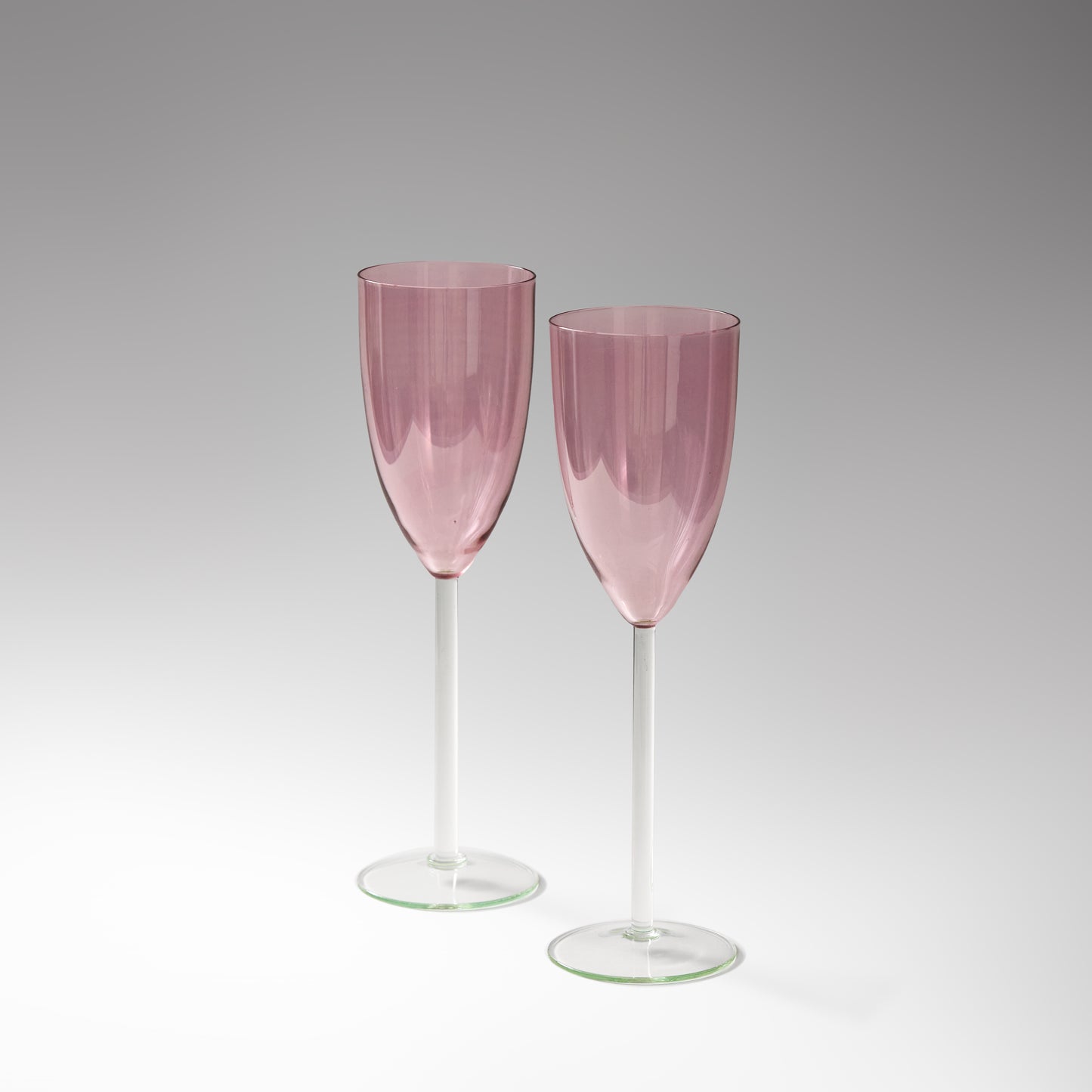 Glasses of the Kalinin glass factory, 70s. Vintage (pink, tall)
