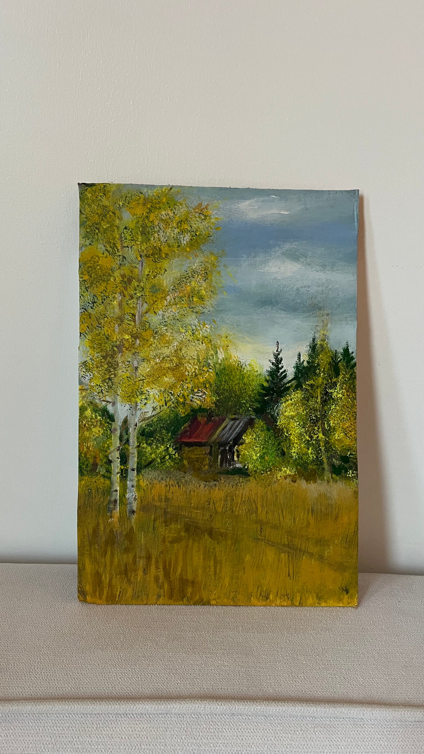 Oil painting "Derevnya letom"