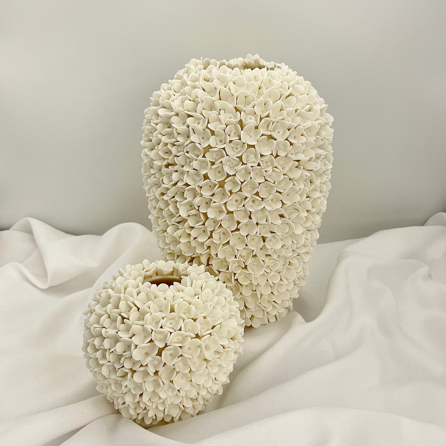 Small porcelain vase with flowers