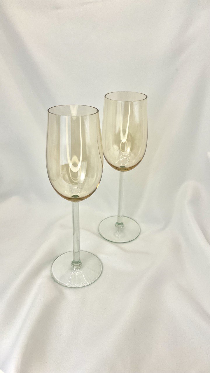 Glasses of the Kalinin glass factory, 70s. Vintage (honey)