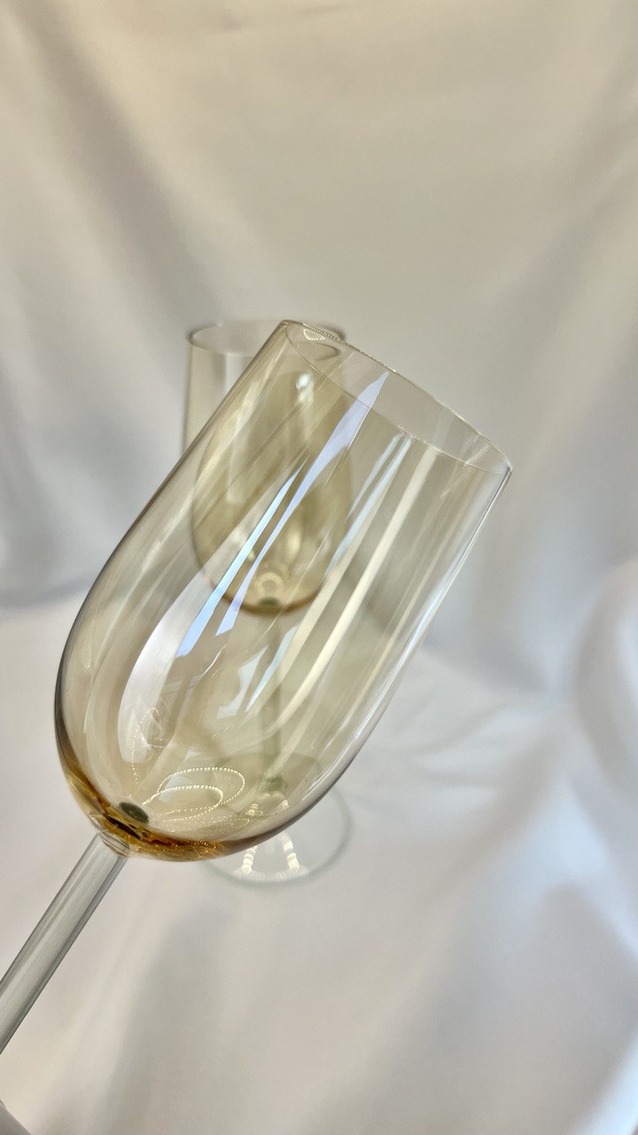 Glasses of the Kalinin glass factory, 70s. Vintage (honey)