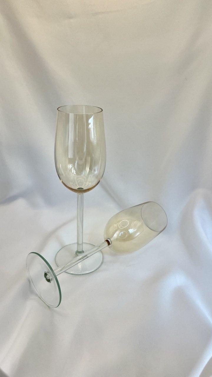 Glasses of the Kalinin glass factory, 70s. Vintage (honey)