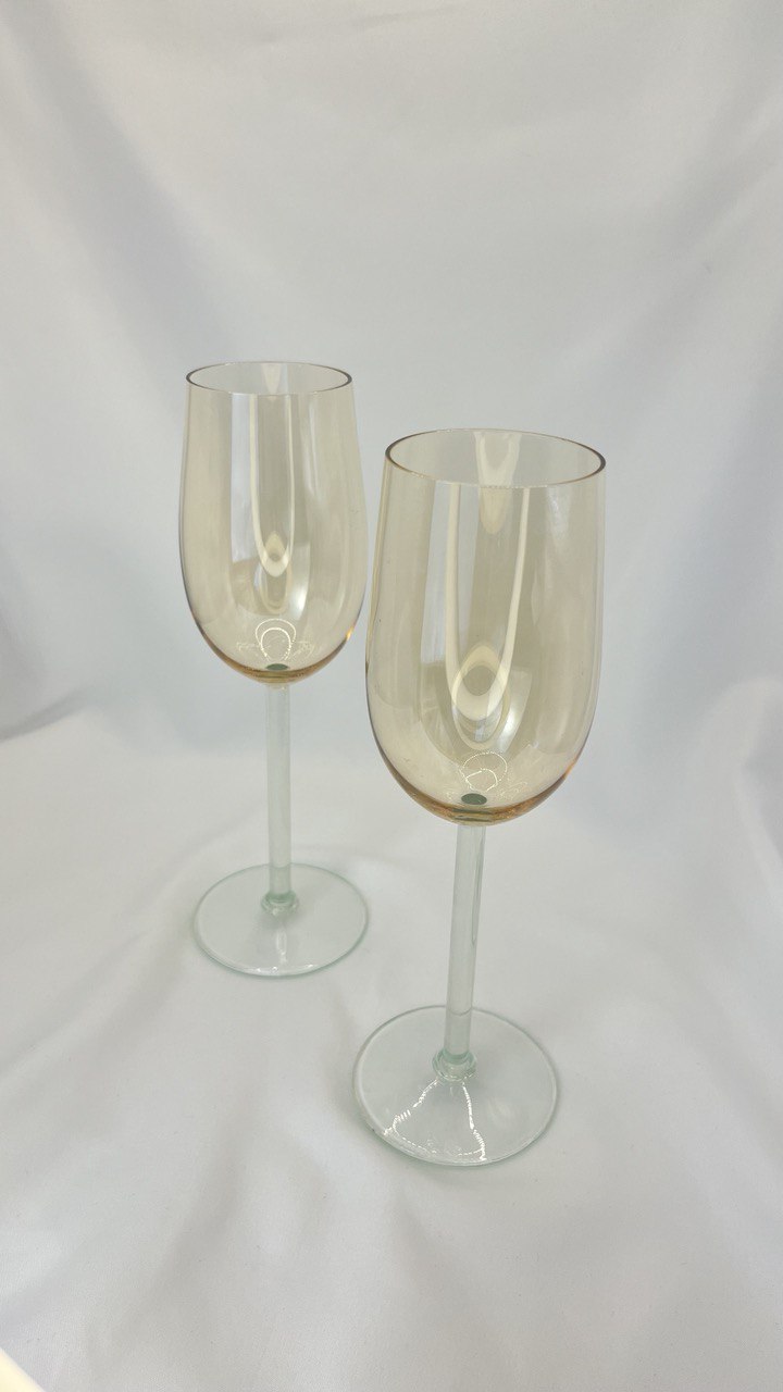 Glasses of the Kalinin glass factory, 70s. Vintage (honey)