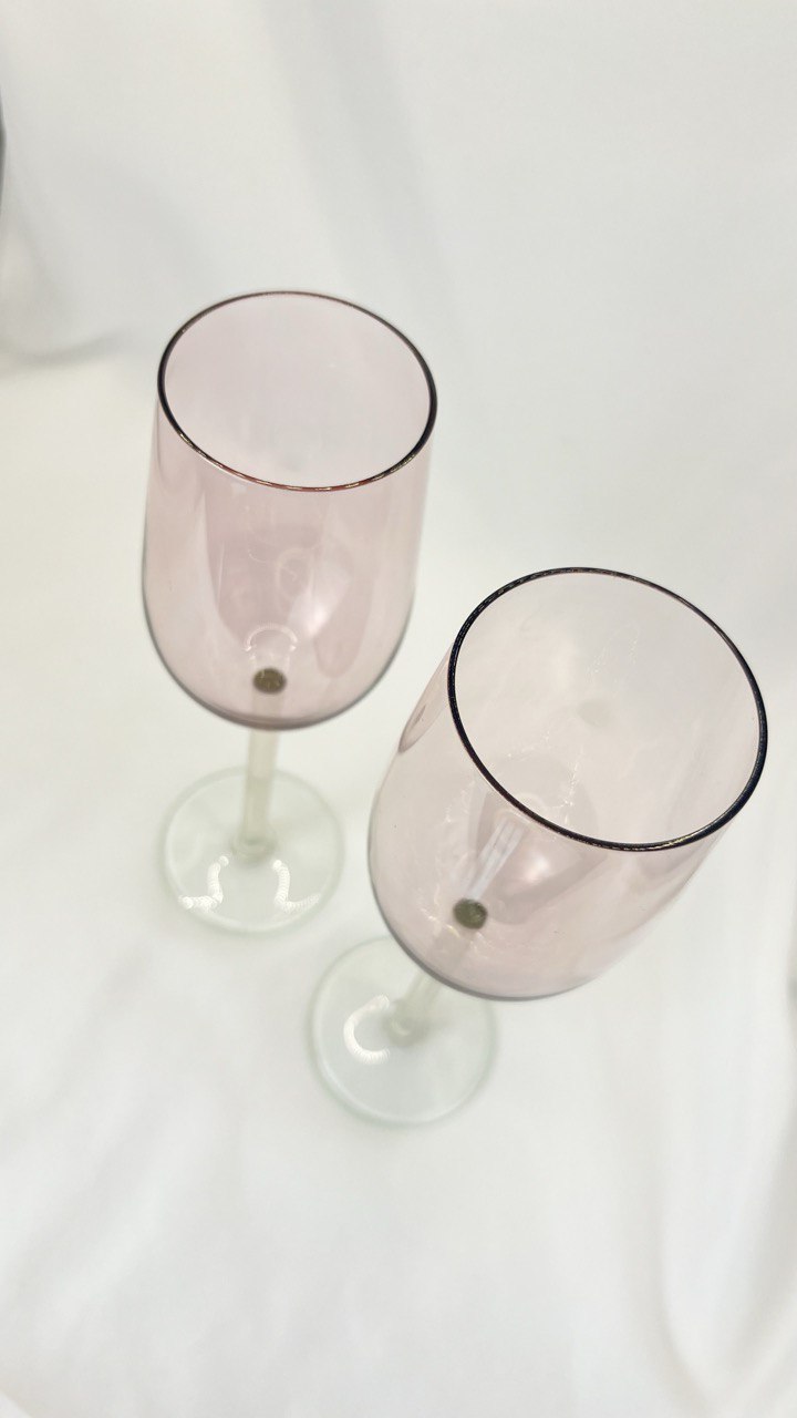Glasses of the Kalinin glass factory, 70s. Vintage (pink)