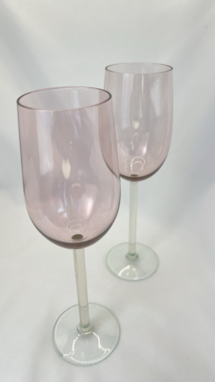 Glasses of the Kalinin glass factory, 70s. Vintage (pink)